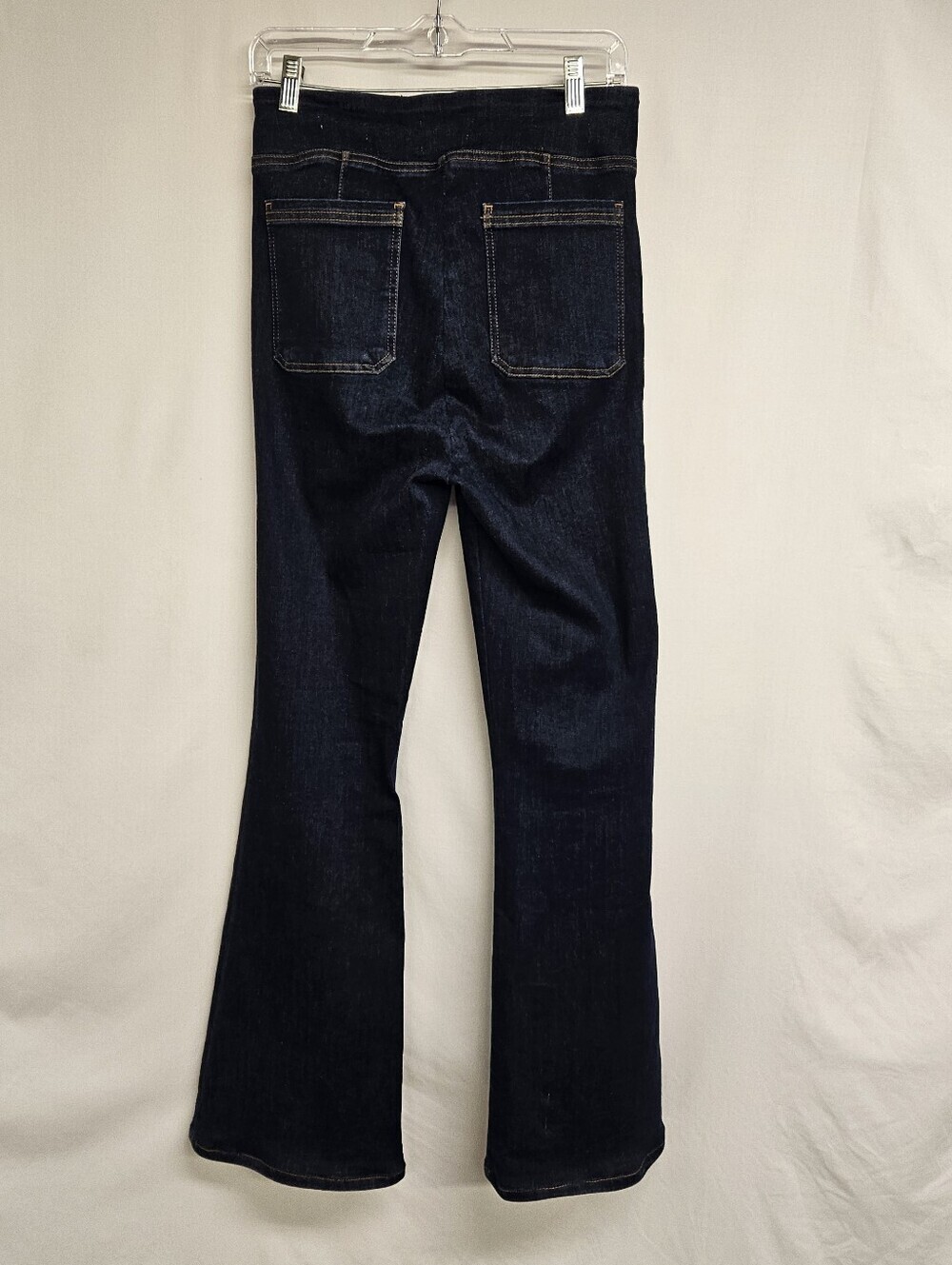 Frame Bardot Jetset Pull-On Bootcut Jeans Keller Wash Patch Pocket Size 2